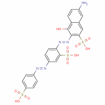 7-Amino-4-hydroxy-3-[[2-sulpho-4-[(4-sulphophenyl)azo]phenyl]azo]naphthalene-2-sulphonic acid Structure,56499-46-8Structure