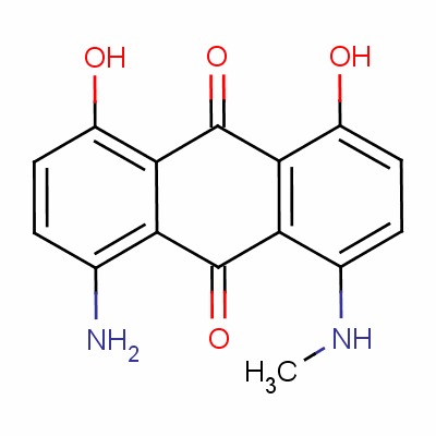 1-氨基-4,5-二羟基-8-(甲基氨基)蒽醌结构式_56524-77-7结构式
