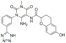  n-[6-氨基-1,2,3,4-四氢-3-甲基-2,4-二氧代-1-[3-(1H-四唑-5-基)苯基]-5-嘧啶]-3,4-二氢-6-羟基-2H-1-苯并吡喃-2-羧酰胺结构式_566921-68-4结构式