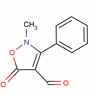 2,5-Dihydro-2-methyl-5-oxo-3-phenylisoxazole-4-carbaldehyde Structure,56878-25-2Structure