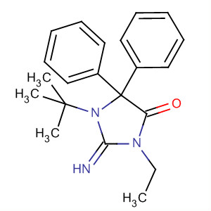 1-(1,1-Dimethylethyl)-3-ethyl-2-imino-5,5-diphenyl-4-imidazolidinone Structure,56954-66-6Structure