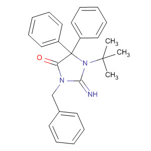 1-(1,1-Dimethylethyl)-2-imino-5,5-diphenyl-3-(phenylmethyl)-4-imidazolidinone Structure,56954-67-7Structure