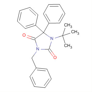 1-(1,1-Dimethylethyl)-5,5-diphenyl-3-(phenylmethyl)-2,4-imidazolidinedione Structure,56954-71-3Structure