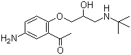 5-氨基-2-(3-(叔丁基氨基)-2-羟基丙氧基)苯乙酮结构式_56980-94-0结构式
