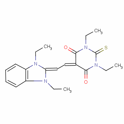 5-[(1,3-Diethyl-1,3-dihydro-2h-benzimidazol-2-ylidene)ethylidene]-1,3-diethyldihydro-2-thioxo-1h,5h-pyrimidine-4,6-dione Structure,57071-02-0Structure