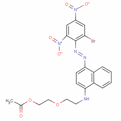 2-[2-[[4-[(2-Bromo-4,6-dinitrophenyl)azo]-1-naphthyl ]amino]ethoxy]ethyl acetate Structure,57119-83-2Structure