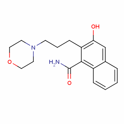 3-Hydroxy-2-[3-(morpholino)propyl ]naphthalene-1-carboxamide Structure,57133-25-2Structure