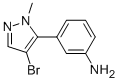 3-(4-Bromo-1-methyl-1h-pyrazol-5-yl)aniline Structure,573711-38-3Structure