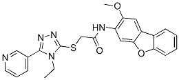 (9ci)-2-[[4-乙基-5-(3-吡啶)-4H-1,2,4-噻唑-3-基]硫代]-n-(2-甲氧基-3-二苯并呋喃)-乙酰胺结构式_575470-85-8结构式