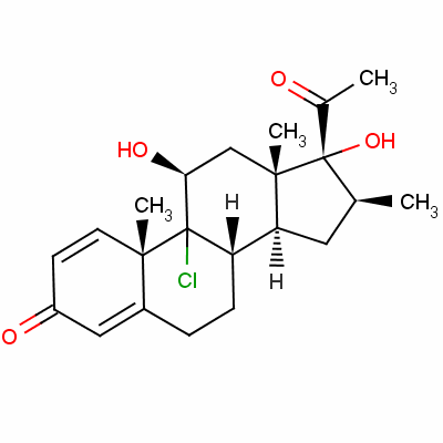 9-Chloro-11beta,17-dihydroxy-16beta-methylpregna-1,4-diene-3,20-dione Structure,57780-87-7Structure