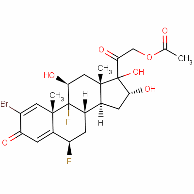 2-Bromo-6beta,9-difluoro-11beta,16alpha,17,21-tetrahydroxypregna-1,4-diene-3,20-dione 21-acetate Structure,57781-19-8Structure