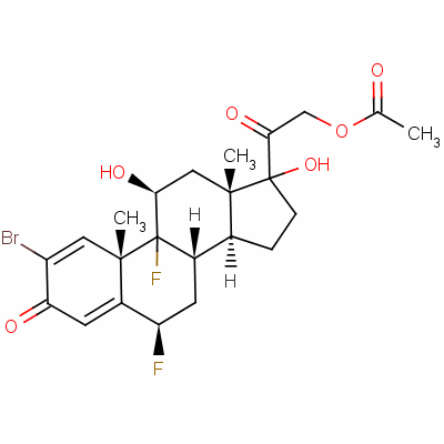2-Bromo-6beta,9-difluoro-11beta,17,21-trihydroxypregna-1,4-diene-3,20-dione 21-acetate Structure,57781-23-4Structure