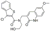 (9ci)-3-氯-n-[(1,2-二氢-6-甲氧基-2-氧代-3-喹啉)甲基]-n-(2-羟基乙基)-苯并[b]噻吩-2-羧酰胺结构式_579457-24-2结构式