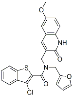 (9ci)-3-氯-n-[(1,2-二氢-6-甲氧基-2-氧代-3-喹啉)甲基]-n-(2-呋喃甲基)-苯并[b]噻吩-2-羧酰胺结构式_579457-51-5结构式