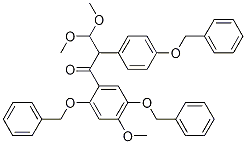3,3-二甲氧基-1-[5-甲氧基-1,4-双(苯基甲氧基)苯基]-2-[4-(苯基甲氧基)苯基]-1-丙烷酮结构式_58115-19-8结构式