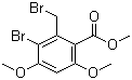 3-Bromo-2-(bromomethyl)-4,6-dimethoxybenzoic acid methyl ester Structure,58137-74-9Structure