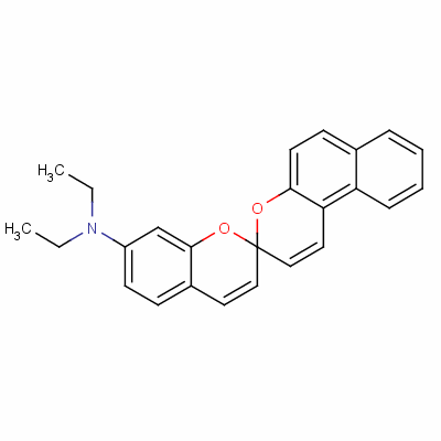 N,n-diethylspiro[2h-1-benzopyran-2,3’-[3h]naphtho[2,1-b]pyran]-7-amine Structure,58186-56-4Structure