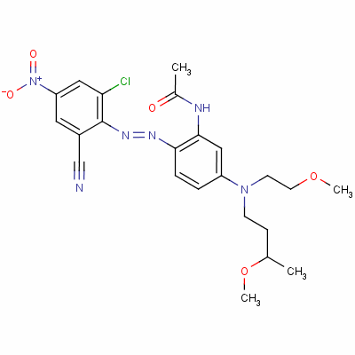 N-[2-[(2-chloro-6-cyano-4-nitrophenyl)azo]-5-[(3-methoxybutyl)(2-methoxyethyl)amino]phenyl ]acetamide Structure,58204-91-4Structure