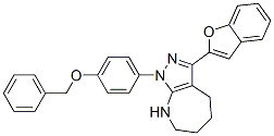 (9ci)-3-(2-苯并呋喃)-1,4,5,6,7,8-六氢-1-[4-(苯基甲氧基)苯基]-吡唑并[3,4-b]氮杂卓结构式_583022-10-0结构式