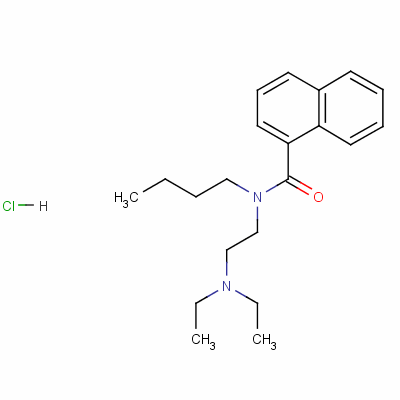 N-丁基-n-[2-(二乙基氨基)乙基]萘-1-羧酰胺盐酸盐结构式_58779-43-4结构式