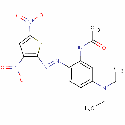 N-[5-(二乙基氨基)-2-[(3,5-二硝基-2-噻吩)氮杂]苯基]乙酰胺结构式_58979-46-7结构式
