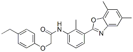 (9ci)-n-[3-(5,7-二甲基-2-苯并噁唑基)-2-甲基苯基]-2-(4-乙基苯氧基)-乙酰胺结构式_590395-94-1结构式