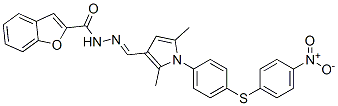 (9ci)-[[2,5-二甲基-1-[4-[(4-硝基苯基)硫代]苯基]-1H-吡咯-3-基]亚甲基]肼2-苯并呋喃羧酸结构式_590397-09-4结构式
