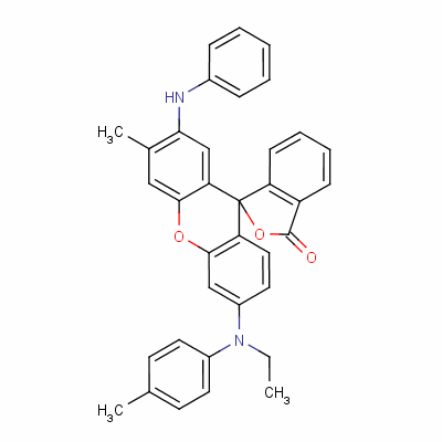 2-苯胺-6-[乙基(对甲苯)氨基]-3-甲基螺[异苯并呋喃-1(3h),9-[9h]氧杂蒽]-3-酮结构式_59129-79-2结构式