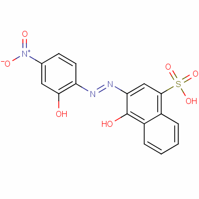 4-Hydroxy-3-[(2-hydroxy-4-nitrophenyl)azo]naphthalenesulphonic acid Structure,5924-52-7Structure