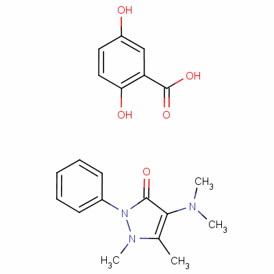 氨基比林 2,5-二羟基苯甲酸盐结构式_59302-11-3结构式
