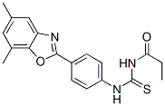 (9CI)-N-[[[4-(5,7-二甲基-2-苯并噁唑基)苯基]氨基]硫氧代甲基]-丙酰胺结构式_593238-73-4结构式