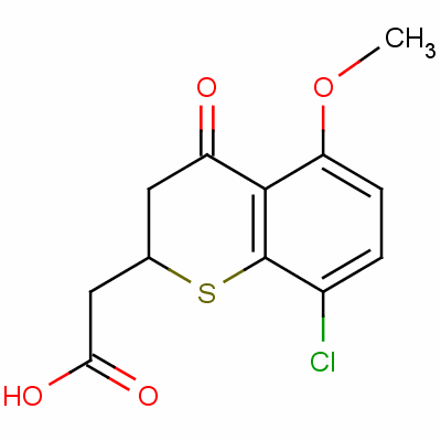 8-氯-3,4-二氢-5-甲氧基-4-氧代-2H-1-苯并硫代吡喃-2-乙酸结构式_59429-75-3结构式
