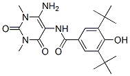 N-(6-氨基-1,2,3,4-四氢-1,3-二甲基-2,4-二氧代-5-嘧啶)-3,5-双(1,1-二甲基乙基)-4-羟基-苯甲酰胺结构式_595558-79-5结构式