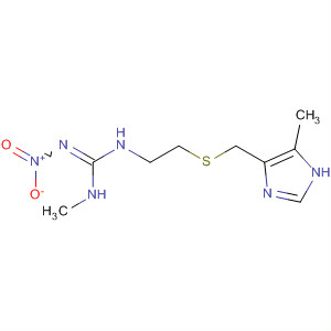 N-硝基-N-甲基-N-[2-[[(5-甲基-1H-咪唑-4-基)甲基]硫代]乙基]胍结构式_59660-23-0结构式