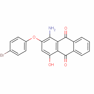 1-氨基-2-(4-溴苯氧基)-4-羟基蒽醌结构式_59722-76-8结构式