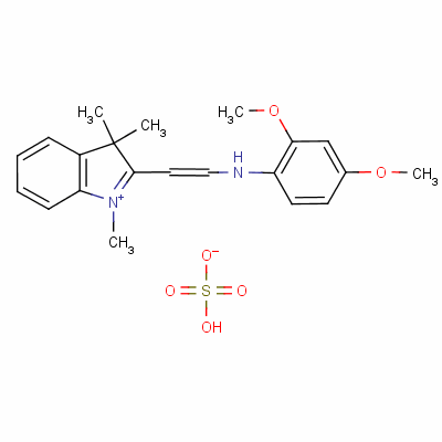 2-[2-[(2,4-Dimethoxyphenyl)amino]vinyl]-1,3,3-trimethyl-3h-indolium hydrogen sulphate Structure,59737-31-4Structure