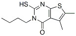 3-Butyl-2-mercapto-5,6-dimethyl-3H-thieno[2,3-d]pyrimidin-4-one Structure,59898-61-2Structure