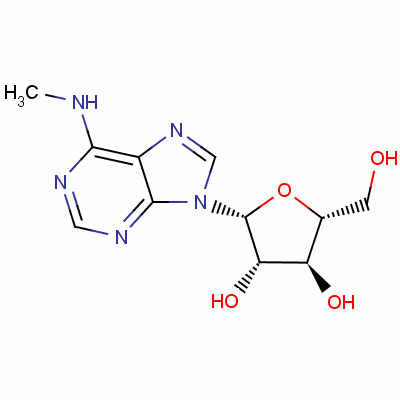 6-甲基氨基嘌呤阿拉伯糖苷结构式_60209-41-8结构式