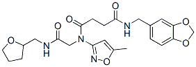 (9ci)-n-(1,3-苯并二氧杂环戊烯l-5-甲基)-n-(5-甲基-3-异噁唑基)-n-[2-氧代-2-[[(四氢-2-呋喃)甲基]氨基]乙基]-丁烷二酰胺结构式_602322-18-9结构式
