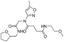 (9ci)-n-(2-甲氧基乙基)-n-(5-甲基-3-异噁唑基)-n-[2-氧代-2-[[(四氢-2-呋喃)甲基]氨基]乙基]-丁烷二酰胺结构式_602322-29-2结构式