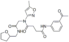 (9ci)-n-(3-乙酰基苯基)-n-(5-甲基-3-异噁唑基)-n-[2-氧代-2-[[(四氢-2-呋喃)甲基]氨基]乙基]-丁烷二酰胺结构式_602322-35-0结构式