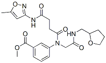(9ci)-3-[[4-[(5-甲基-3-异噁唑基)氨基]-1,4-二氧代丁基][2-氧代-2-[[(四氢-2-呋喃)甲基]氨基]乙基]氨基]-苯甲酸甲酯结构式_602322-37-2结构式