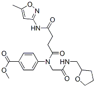 (9ci)-4-[[4-[(5-甲基-3-异噁唑基)氨基]-1,4-二氧代丁基][2-氧代-2-[[(四氢-2-呋喃)甲基]氨基]乙基]氨基]-苯甲酸甲酯结构式_602322-38-3结构式