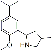 (9CI)-2-[2-甲氧基-5-(1-甲基乙基)苯基]-4-甲基-吡咯烷结构式_603068-76-4结构式