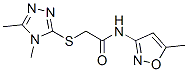 (9ci)-2-[(4,5-二甲基-4H-1,2,4-噻唑-3-基)硫代]-n-(5-甲基-3-异噁唑基)-乙酰胺结构式_603070-93-5结构式