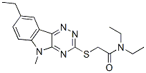 (9ci)-N,N-二乙基-2-[(8-乙基-5-甲基-5H-1,2,4-噻嗪并[5,6-b]吲哚-3-基)硫代]-乙酰胺结构式_603946-67-4结构式