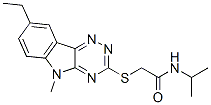 (9ci)-2-[(8-乙基-5-甲基-5H-1,2,4-噻嗪并[5,6-b]吲哚-3-基)硫代]-n-(1-甲基乙基)-乙酰胺结构式_603946-82-3结构式