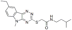 (9ci)-2-[(8-乙基-5-甲基-5H-1,2,4-噻嗪并[5,6-b]吲哚-3-基)硫代]-n-(3-甲基丁基)-乙酰胺结构式_603946-84-5结构式