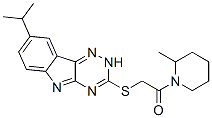 (9CI)-2-甲基-1-[[[8-(1-甲基乙基)-2H-1,2,4-噻嗪o[5,6-b]吲哚-3-基]硫代]乙酰基]-哌啶结构式_603947-30-4结构式