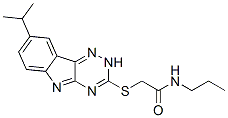 (9ci)-2-[[8-(1-甲基乙基)-2H-1,2,4-噻嗪并[5,6-b]吲哚-3-基]硫代]-n-丙基-乙酰胺结构式_603947-32-6结构式